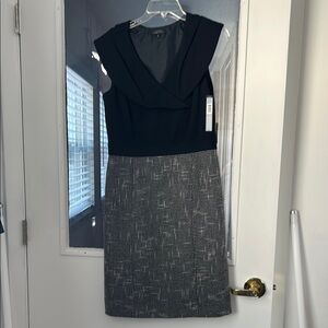 Tahari Black and White Dress Size 8 NWT